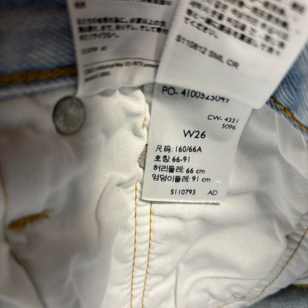 ✨ Levi’s 501 High-Rise Cut-Off Denim Shorts – Size 26 - Picture 7 of 12